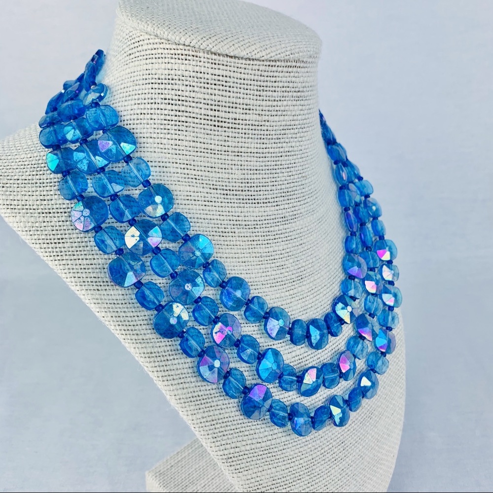 Vintage Triple Strand Beaded Necklace